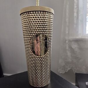 Starbucks Studded Tumbler - Gold (24oz) (Venti) NEW 2022 Metallic Holiday